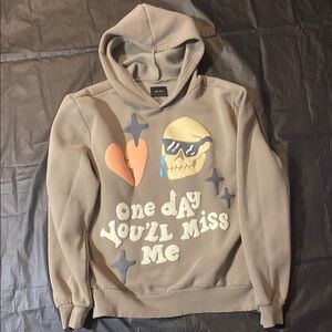 PacSun Tan Hoodie with Graphic Design